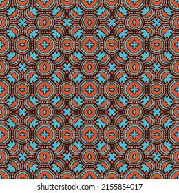 Original bohemian style pattern for fabrics and upholstery with fancy ornaments