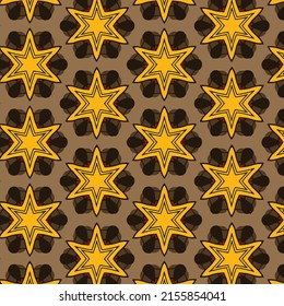 Original bohemian style pattern for fabrics and upholstery with fancy ornaments