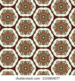 Original bohemian style pattern for fabrics and upholstery with fancy ornaments