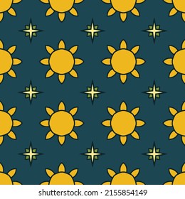 Original bohemian style pattern for fabrics and upholstery with fancy ornaments