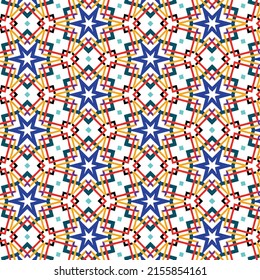 Original bohemian style pattern for fabrics and upholstery with fancy ornaments