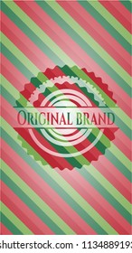 Original Brand christmas style emblem.