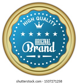 Original Brand. High Quality. Vector Badge.