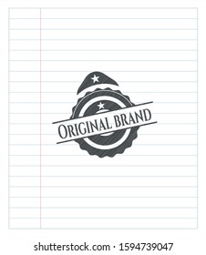 Original Brand pencil draw. Vector Illustration. Detailed.