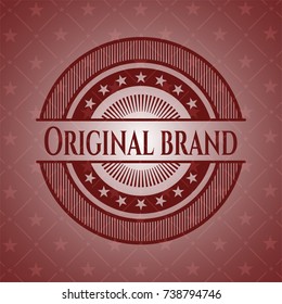 Original Brand retro red emblem