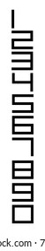 Original bricks numbers set on a white background. Vector art