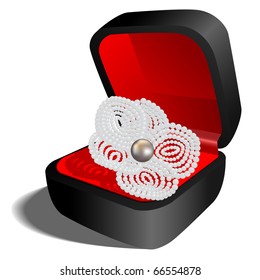 Original brooch from pearls