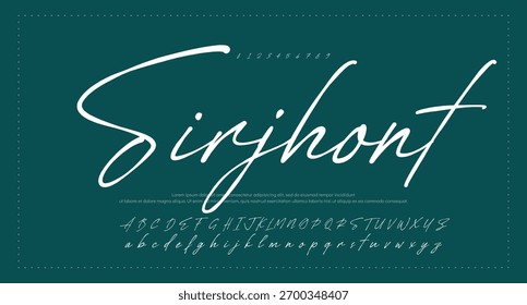 Fonte Original Do Script De Pincel. Tipo Retrô. Ilustração de vetor.