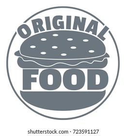 Original burger logo. Simple illustration of original burger vector logo for web