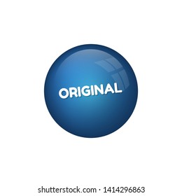 original - button with glossy effect. label,sticker,tag