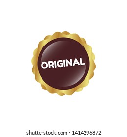original - button with glossy effect. label,sticker,tag