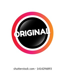 original - button with glossy effect. label,sticker,tag