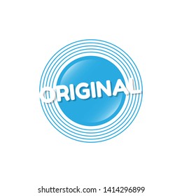 original - button with glossy effect. label,sticker,tag