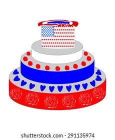The original cake 4 July EPS10