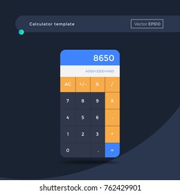 Original Calculator Isolated Vector Illustration. Modern style.