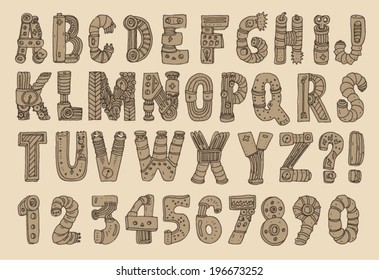 original cartoon robot font (type)