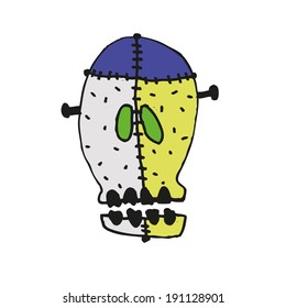 original cartoon skull for your design