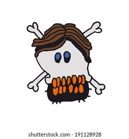 original cartoon skull for your design
