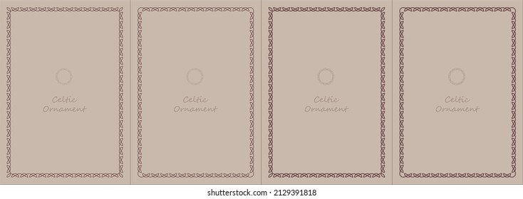 The original celtic knots border for A4 format. The document contains 4 original celtic borders and two original celtic brushes