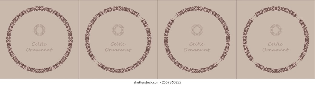 The original celtic knots border for A4 format. The document contains 4 original celtic borders original celtic brush