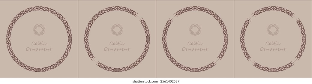 The original celtic knots border for A4 format. The document contains 4 original celtic borders and two original celtic brushes