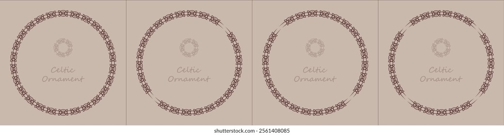 The original celtic knots border for A4 format. The document contains 4 original celtic borders and two original celtic brushes