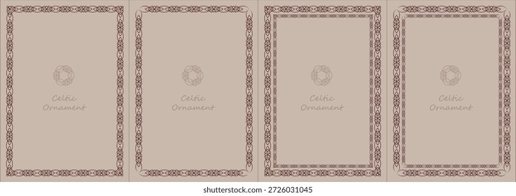 The original celtic knots border for A4 format. The document contains 4 original celtic borders and original celtic brushe