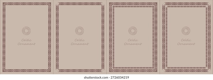 The original celtic knots border for A4 format. The document contains 4 original celtic borders and original celtic brushe