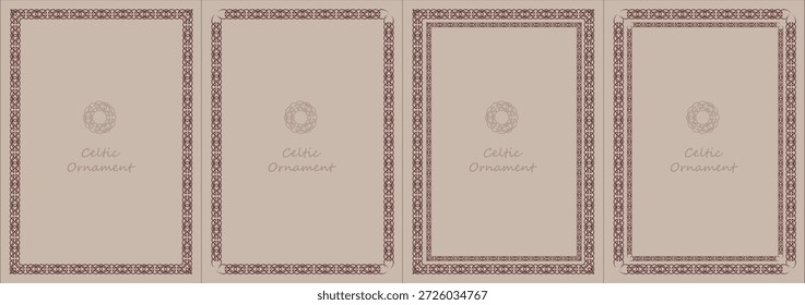 The original celtic knots border for A4 format. The document contains 4 original celtic borders and original celtic brushe