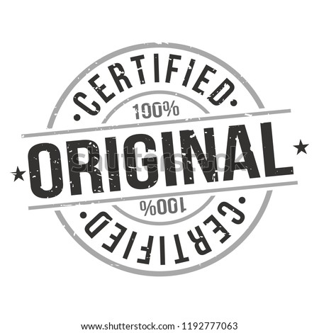 Original Certified Quality Original Stamp Design Vector Art Round Seal Badge.