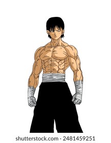 original character of a muscular man