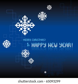Original Christmas and New Year vector digital background