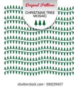 Original Christmas tree pattern. Can be used for card design, wallpaper, pattern fills, web page background, surface textures, logos and branding