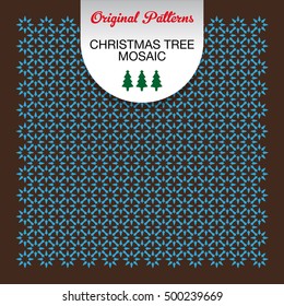Original Christmas tree pattern. Can be used for card design, wallpaper, pattern fills, web page background, surface textures, logos and branding