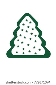 Original Christmas trees with decorations
