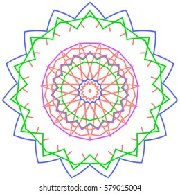 Original circle ornament design element, vector graphics.