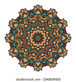 original circle ornament. mandala design. vector illustration. color