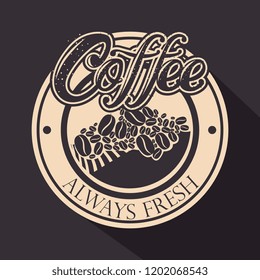 original coffee seal with grains