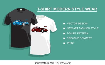 Original collection, typography, vector design, new art fashion style print Retro car, creative concept, t-shirt pattern. Your photo.