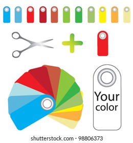 Original Color guide form of brushes. Put your color and cut