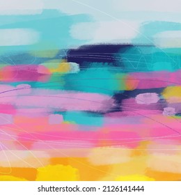 Original colorful oil painting canvas  Abstract art background    Fragment artwork  Brushstrokes paint  Modern art  Contemporary art  Colorful texture  Closeup the painting