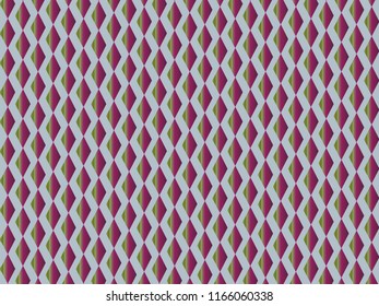 Original Colorful Rhombuses Seamless Vector Print. Interesting Shape Effect for Your Design. Cute Geometric Pattern.