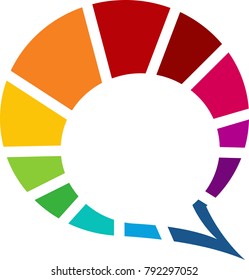 Original and colorful speech bubble