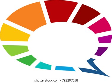 Original and colorful speech bubble