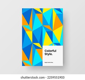 Original company cover vector design layout. Amazing geometric hexagons banner template.