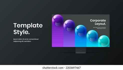 Original computer display mockup site illustration. Simple web project vector design concept.