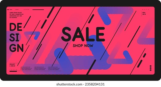 Original concept of the discount sale poster. Sale banner. A template for placing your information and text.