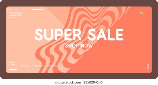 Original concept of the discount sale poster. Sale banner. A template for placing your information and text.
