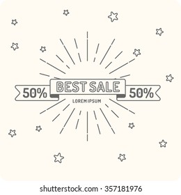 Original concept logo discount sale. Sale banner. Vector illustration