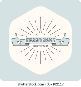 Original concept logo. Vector illustration. The template for the modern, trendy, hipster logo.